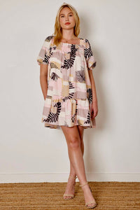 Leaves printed Plus dress