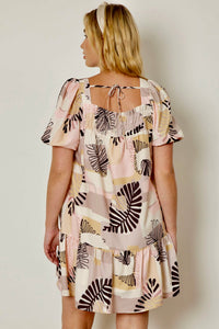 Leaves printed Plus dress