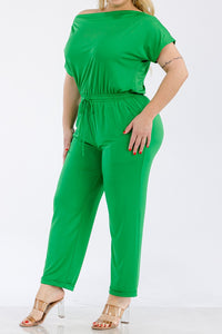 Boat neck PLUS jumpsuit