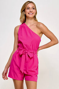 One shoulder romper