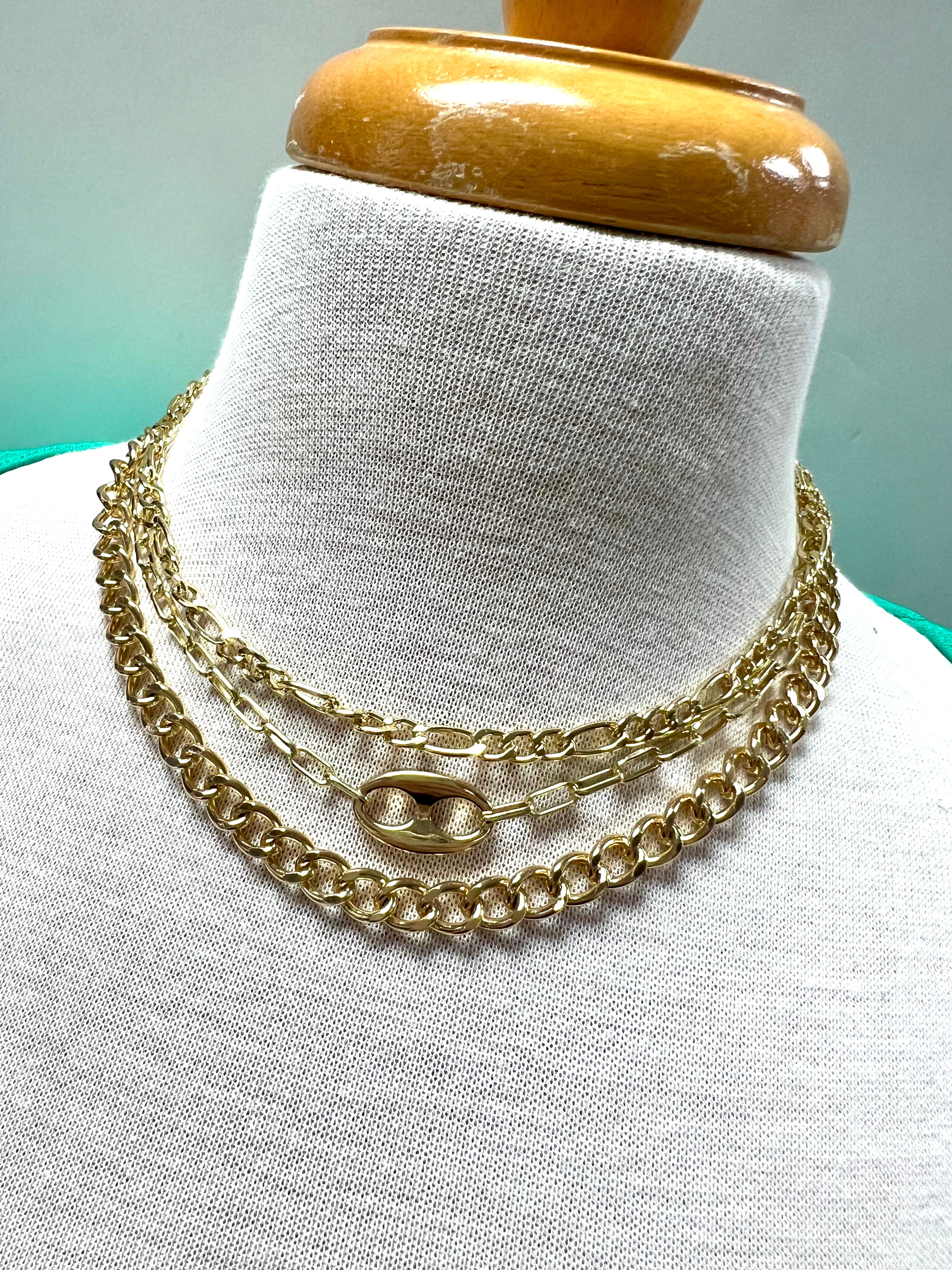 Layared chains necklace