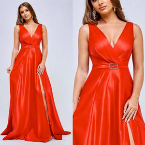 Special occasion V neck gown