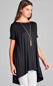 Crossed back tunic blouse