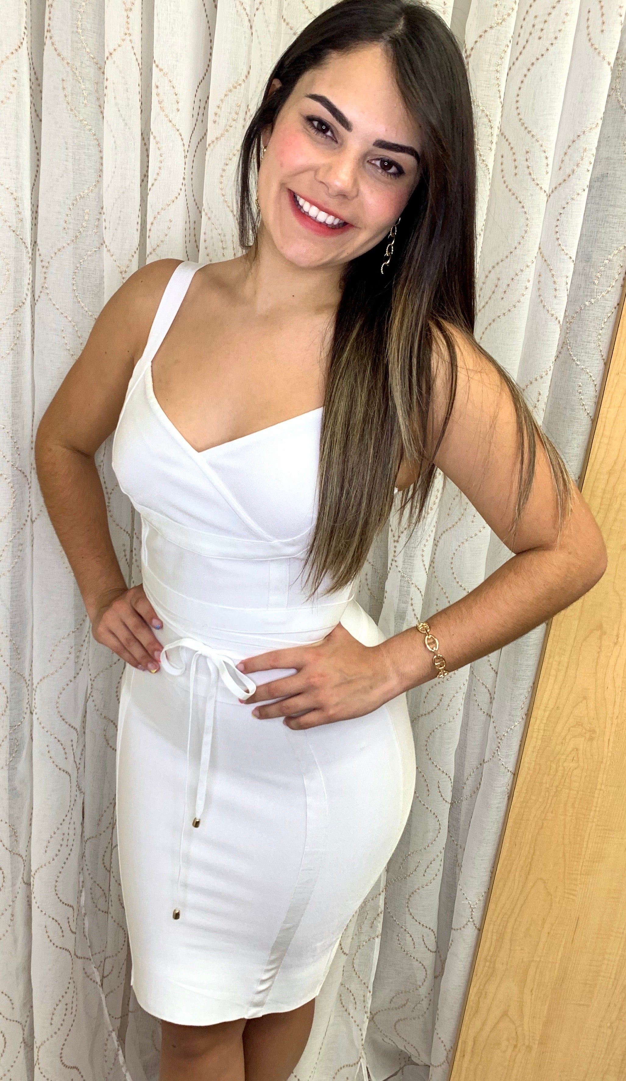 Crossed straps Bodycon Dress