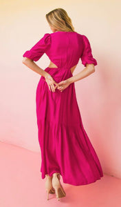 Front ring maxi dress