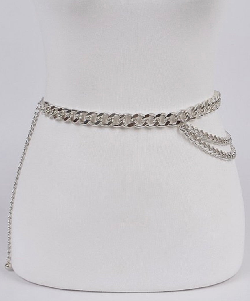 Layered chain belt