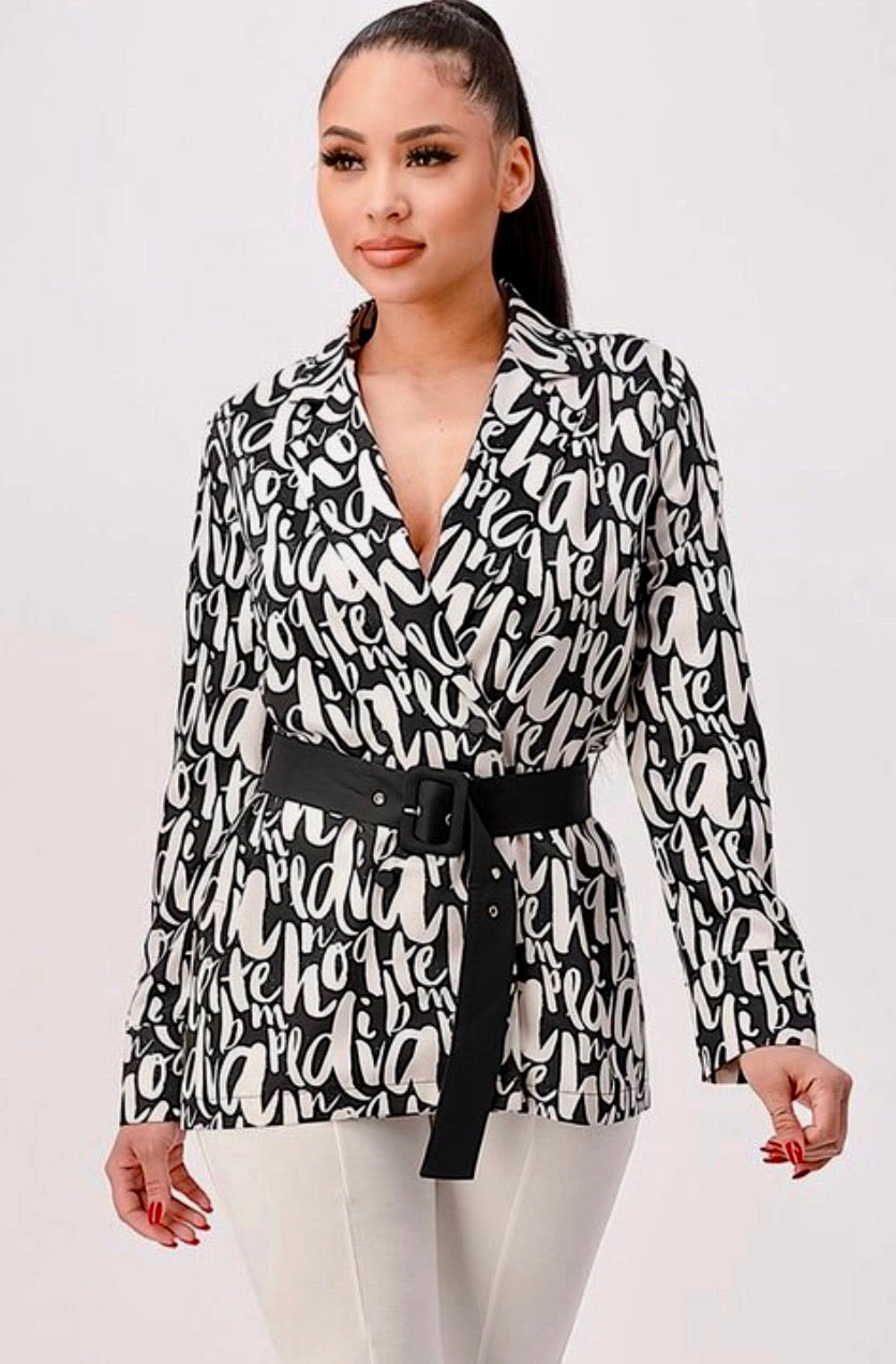 Diva printed blazer