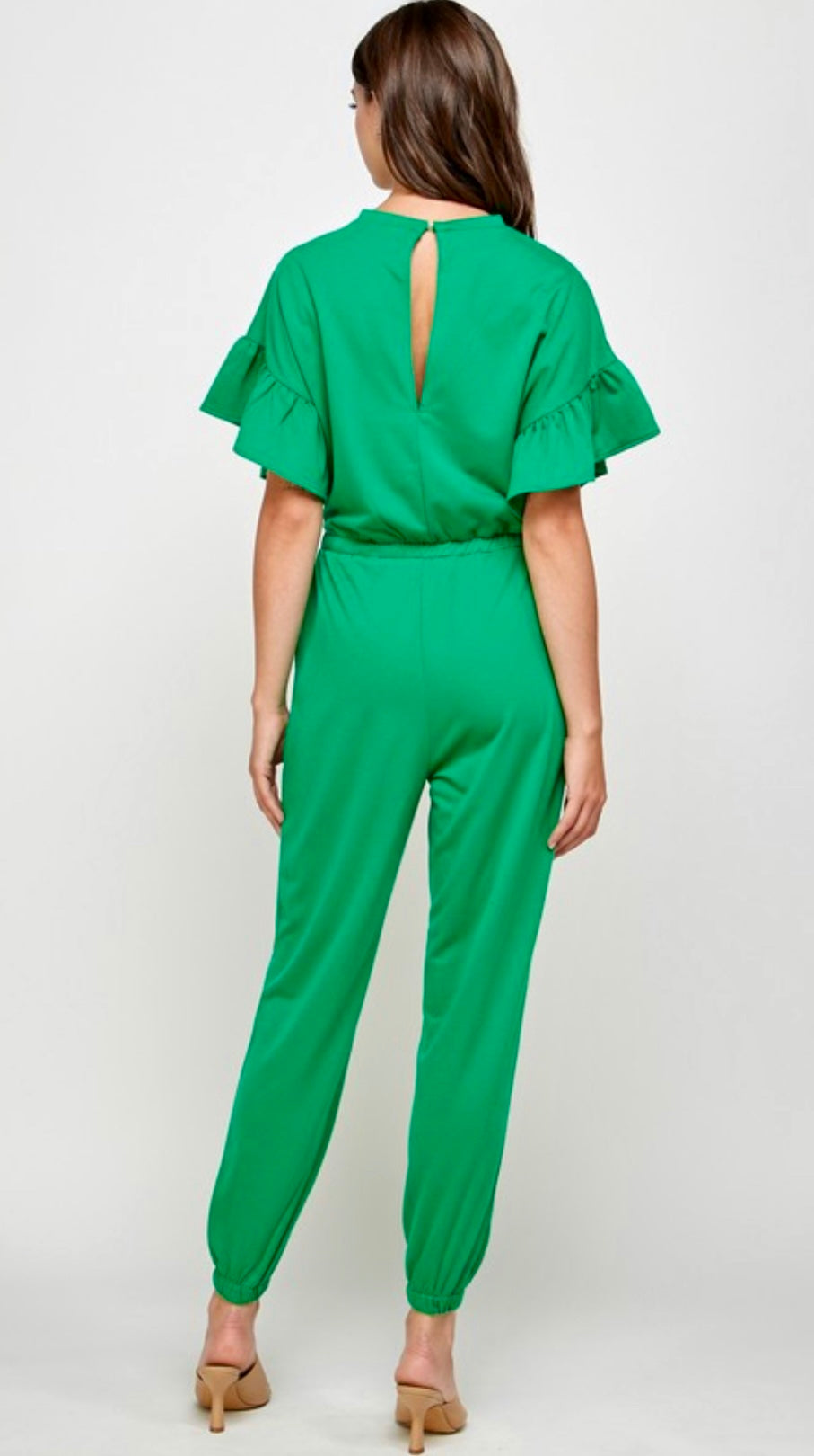 Ruffles sleeves jumpsuit