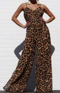 Leopard animal print jumpsuit