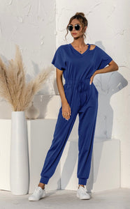 V neck  jumpsuit