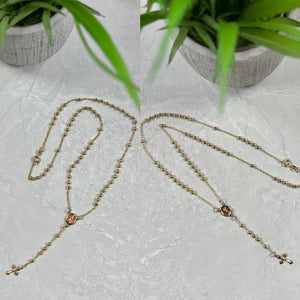 Gold filled rosary necklace