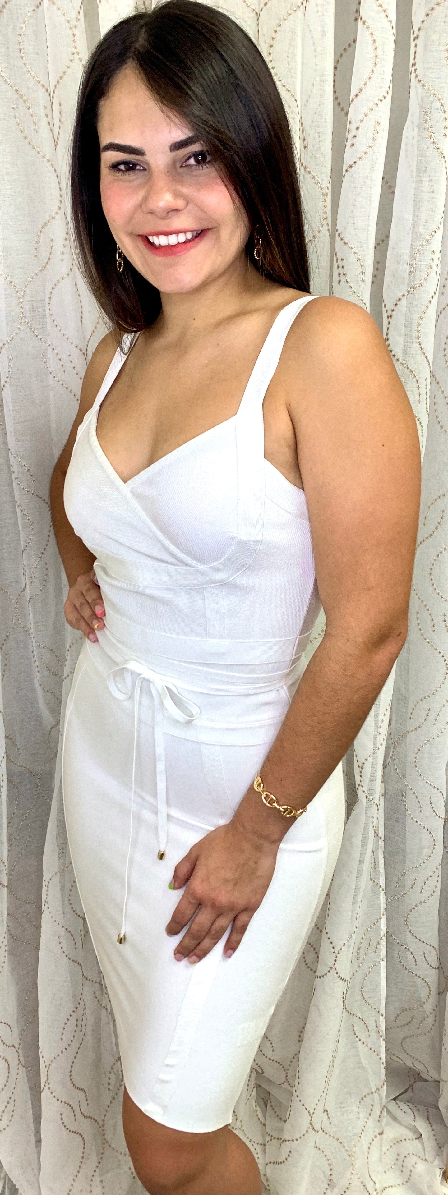 Crossed straps Bodycon Dress