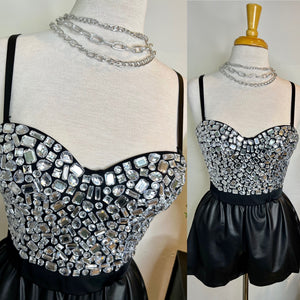 Silver stones bustier