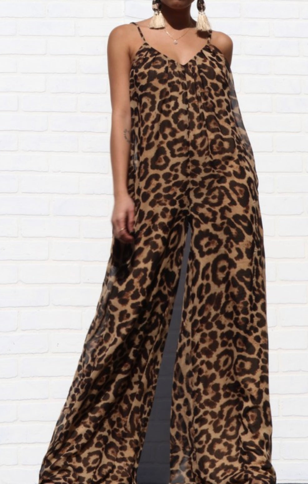 Leopard animal print jumpsuit