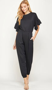 Ruffles sleeves jumpsuit