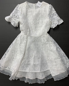 Hi-Low embroidered organza special occasion