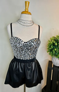 Silver stones bustier