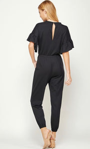 Ruffles sleeves jumpsuit