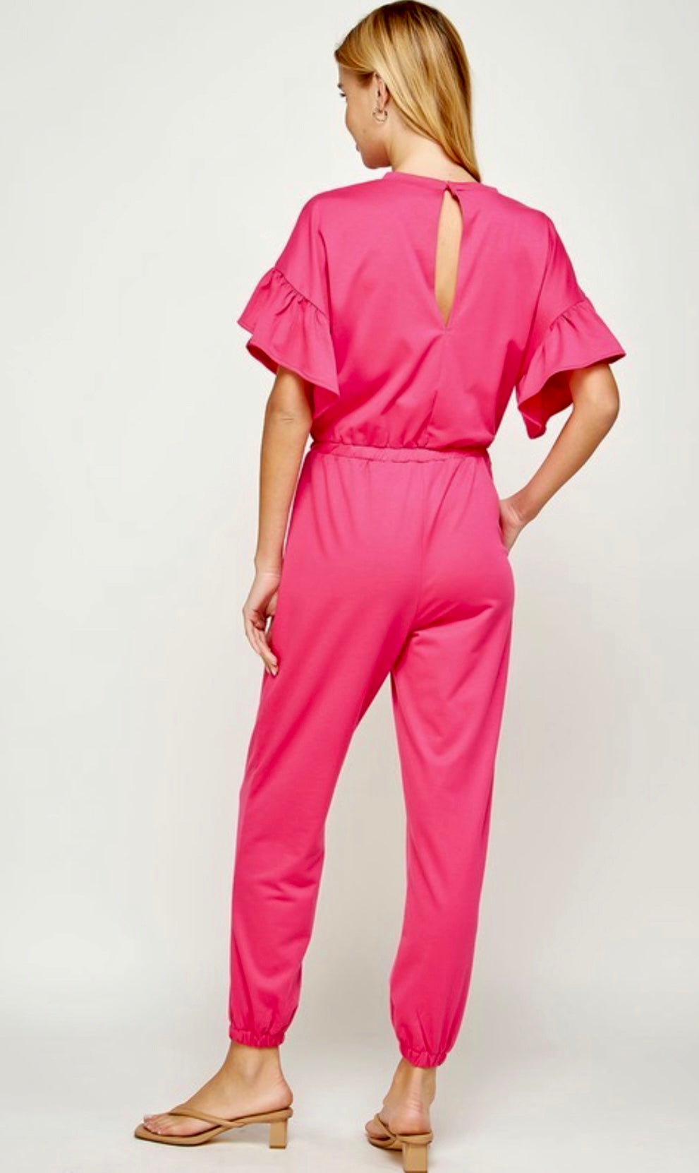 Ruffles sleeves jumpsuit