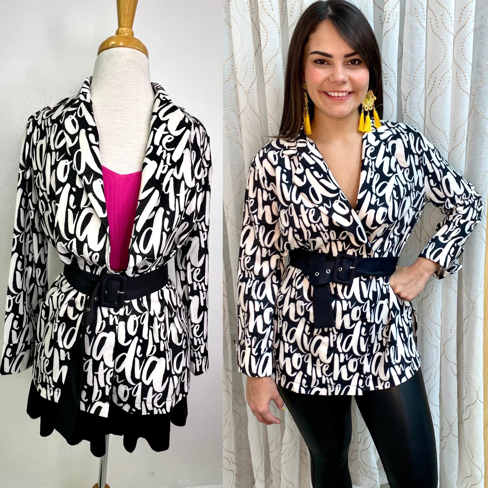 Diva printed blazer