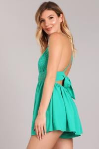 Chiffon crossed back romper