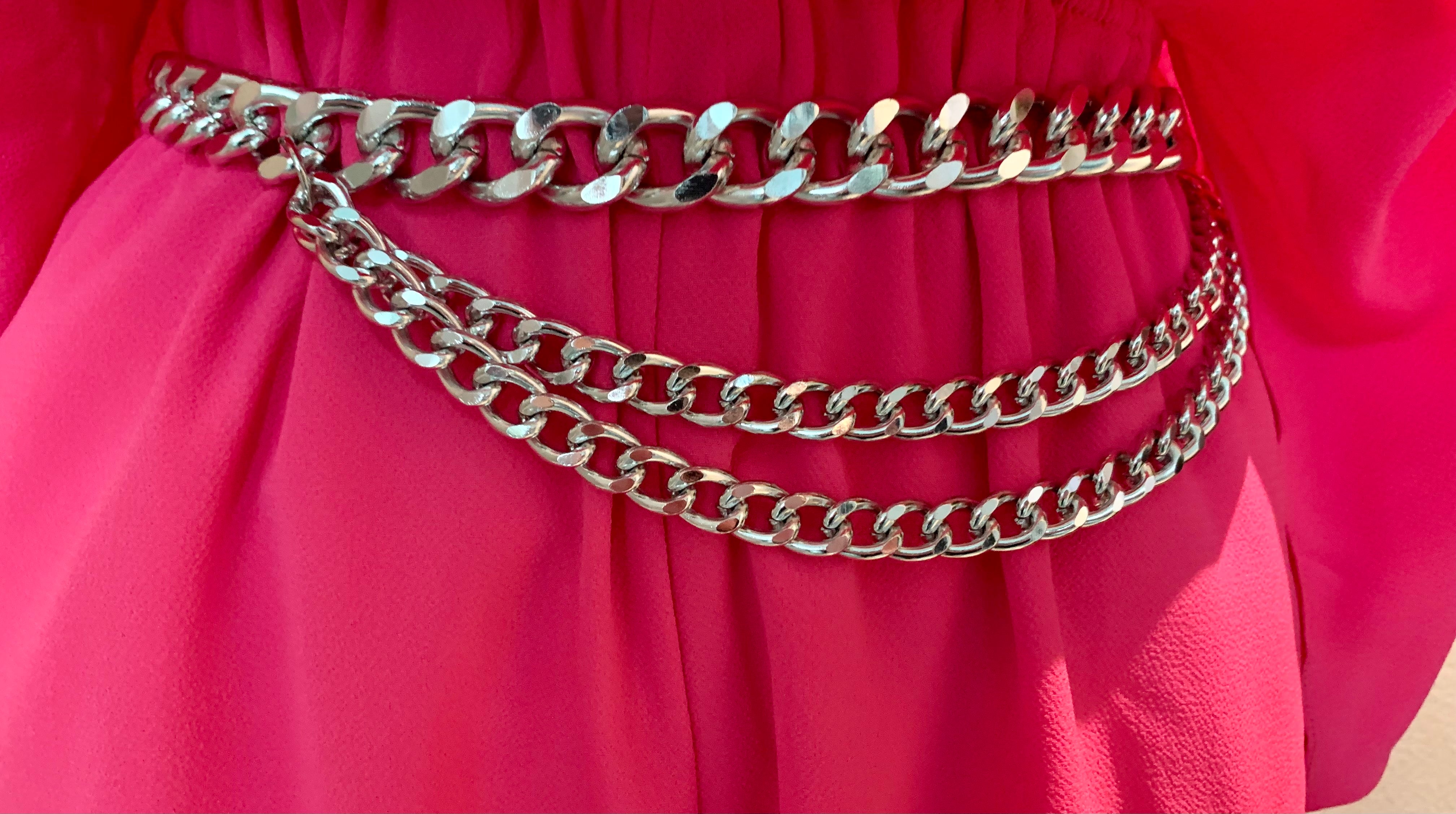 Layered chain belt