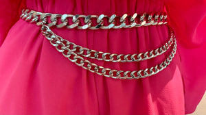 Layered chain belt