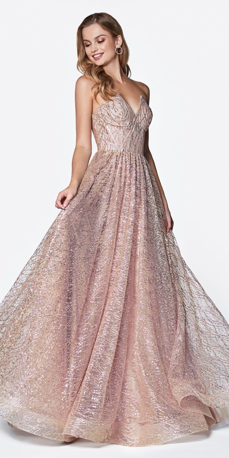 Rose gold glitter gown