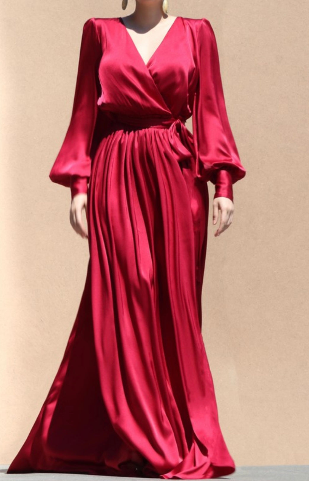 Balloons sleeves gown dress