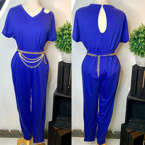 V neck  jumpsuit