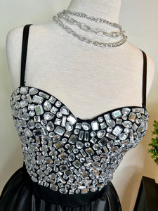 Silver stones bustier