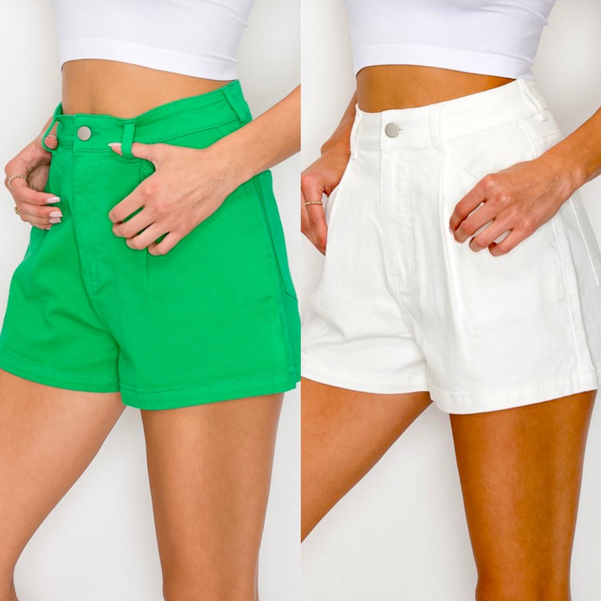 Pleated shorts