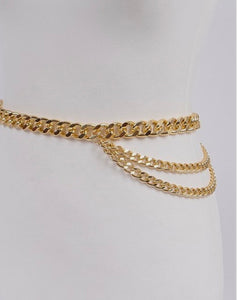 Layered chain belt