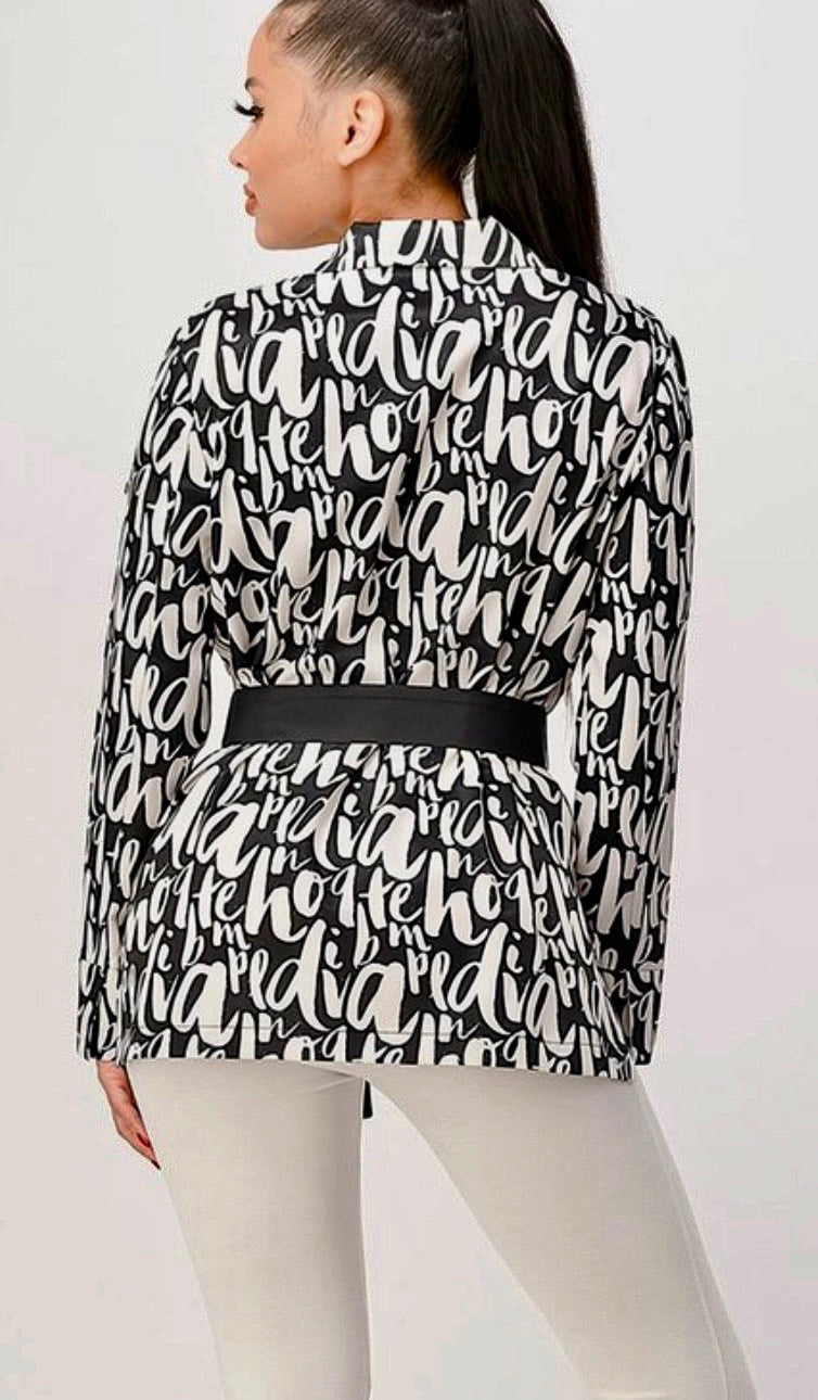 Diva printed blazer