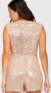 Rose Gold sequins romper