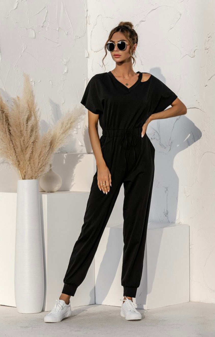 V neck  jumpsuit