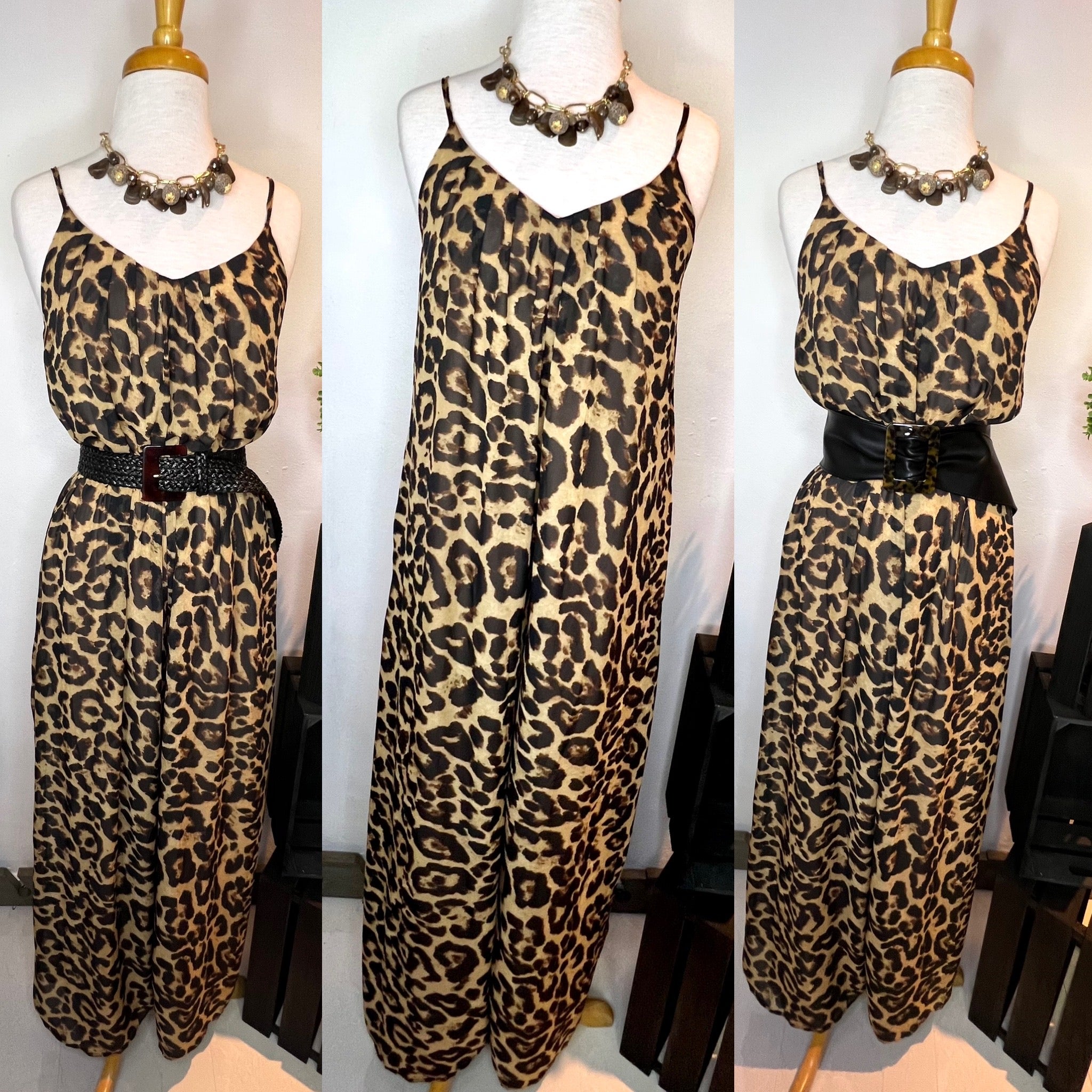 Leopard animal print jumpsuit