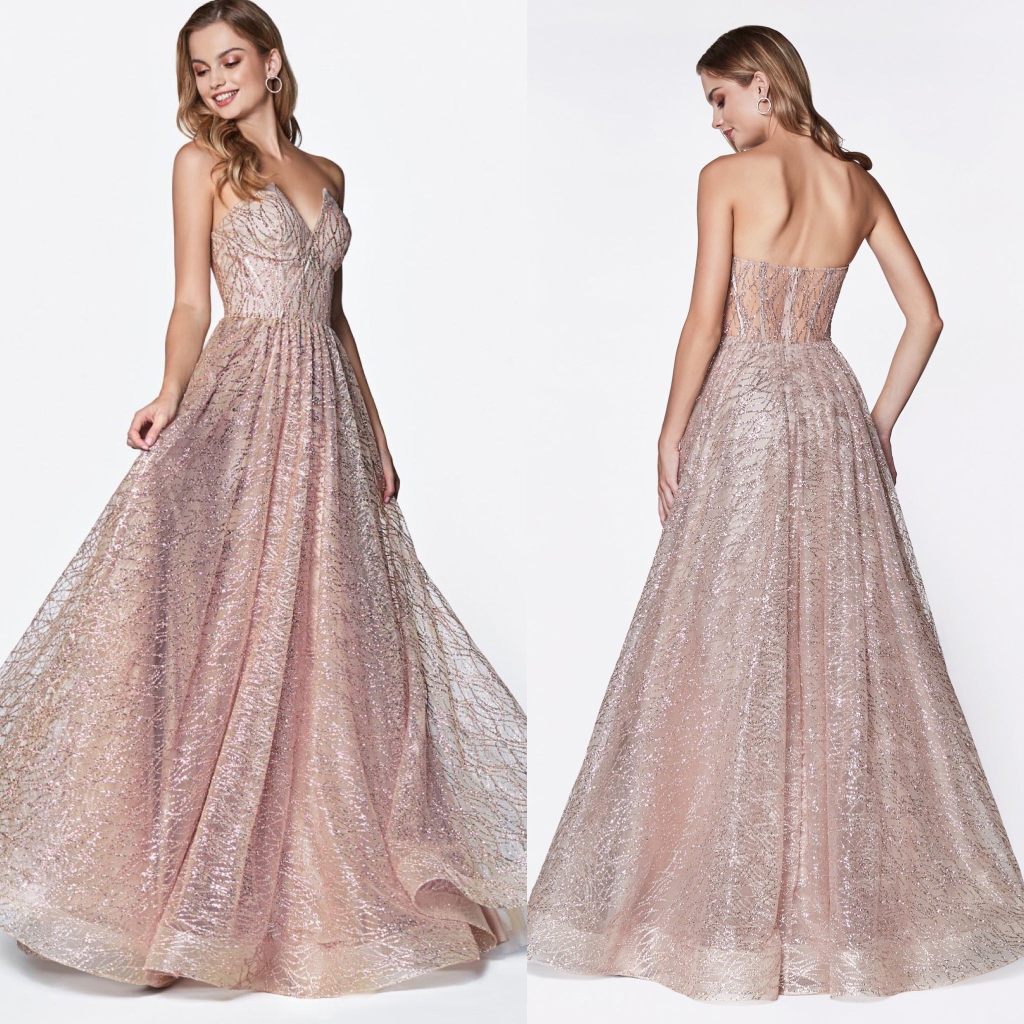 Rose gold glitter gown